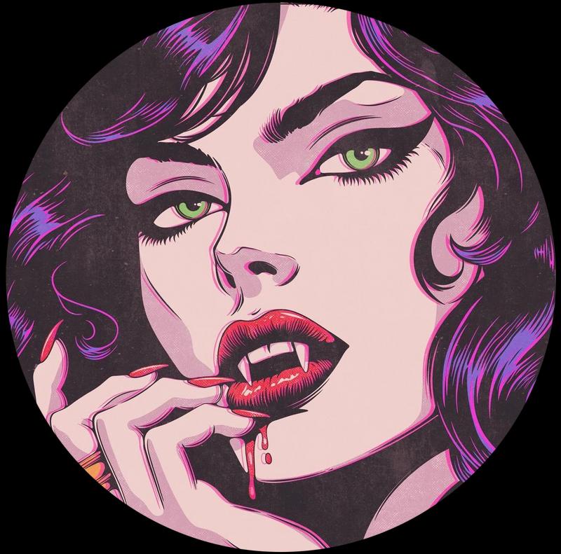 Profile picture - Comic book style illustration of vampire girl